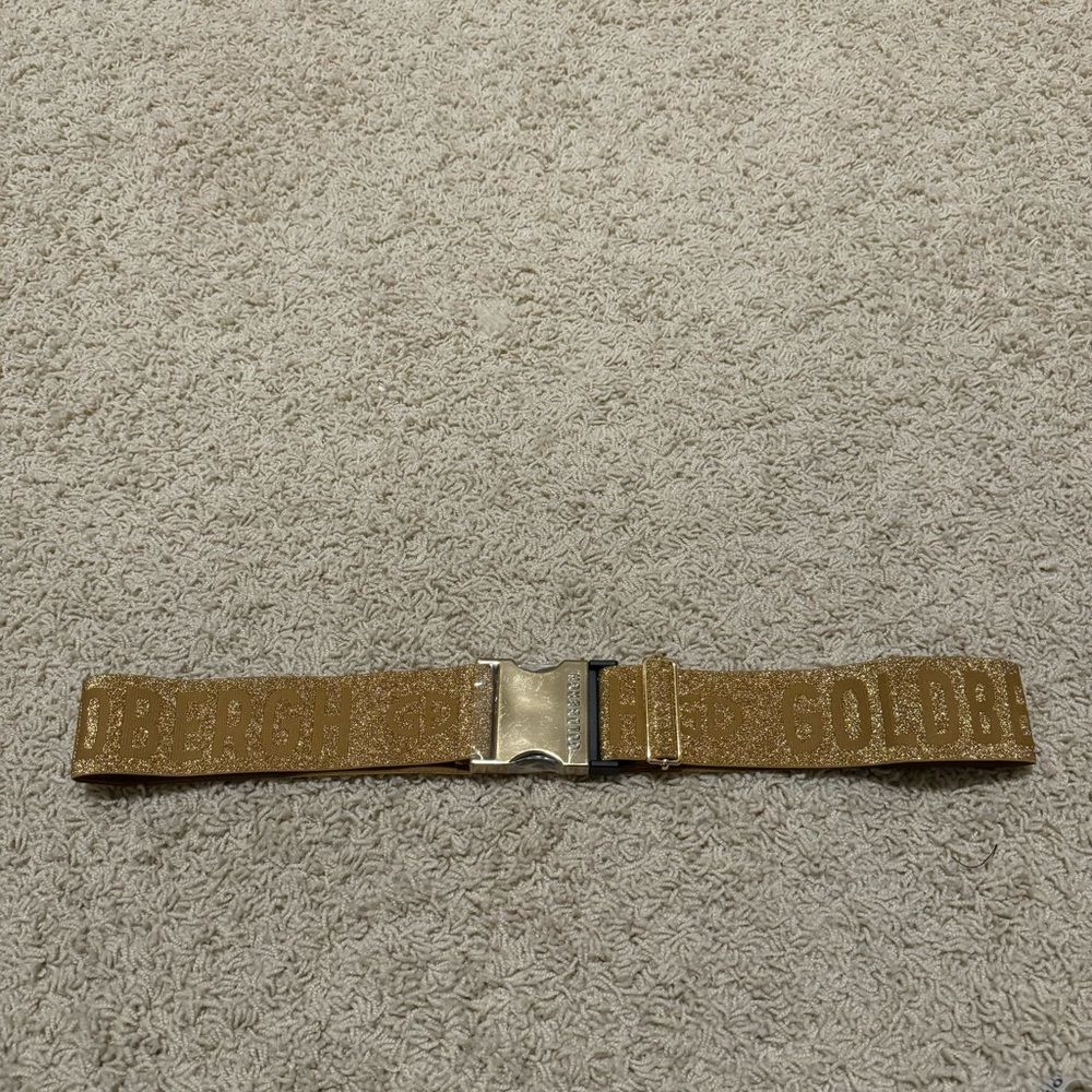 Goldbergh Ski Belt Logo Gold Metallic for Ski Pants, Jacket, ski suit - Picture 2 of 4